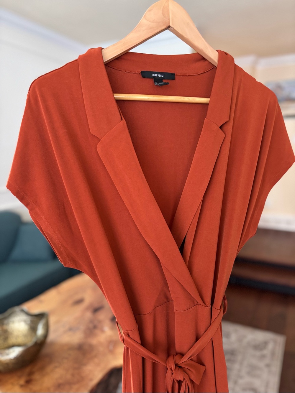 Rust Wrap jumpsuit - Picture 5 of 5